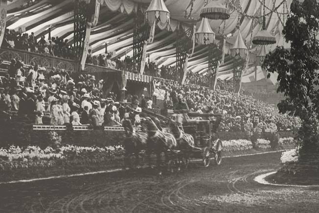 Sylvia driving at Olympia - 1908