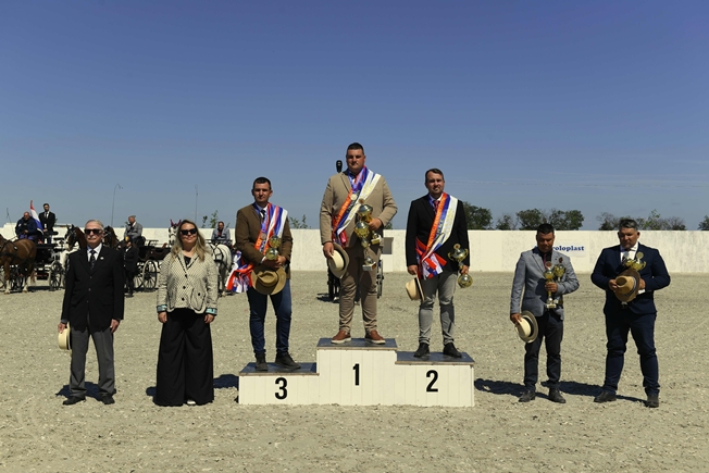 Balkan Championships for Driving 2026 individual podium L to R: Eduard Bartha (ROU), Milan Đurđević (SRB) and David Sušac (CRO)