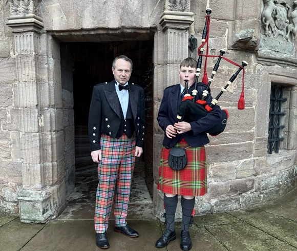 Mike going into the Castle
